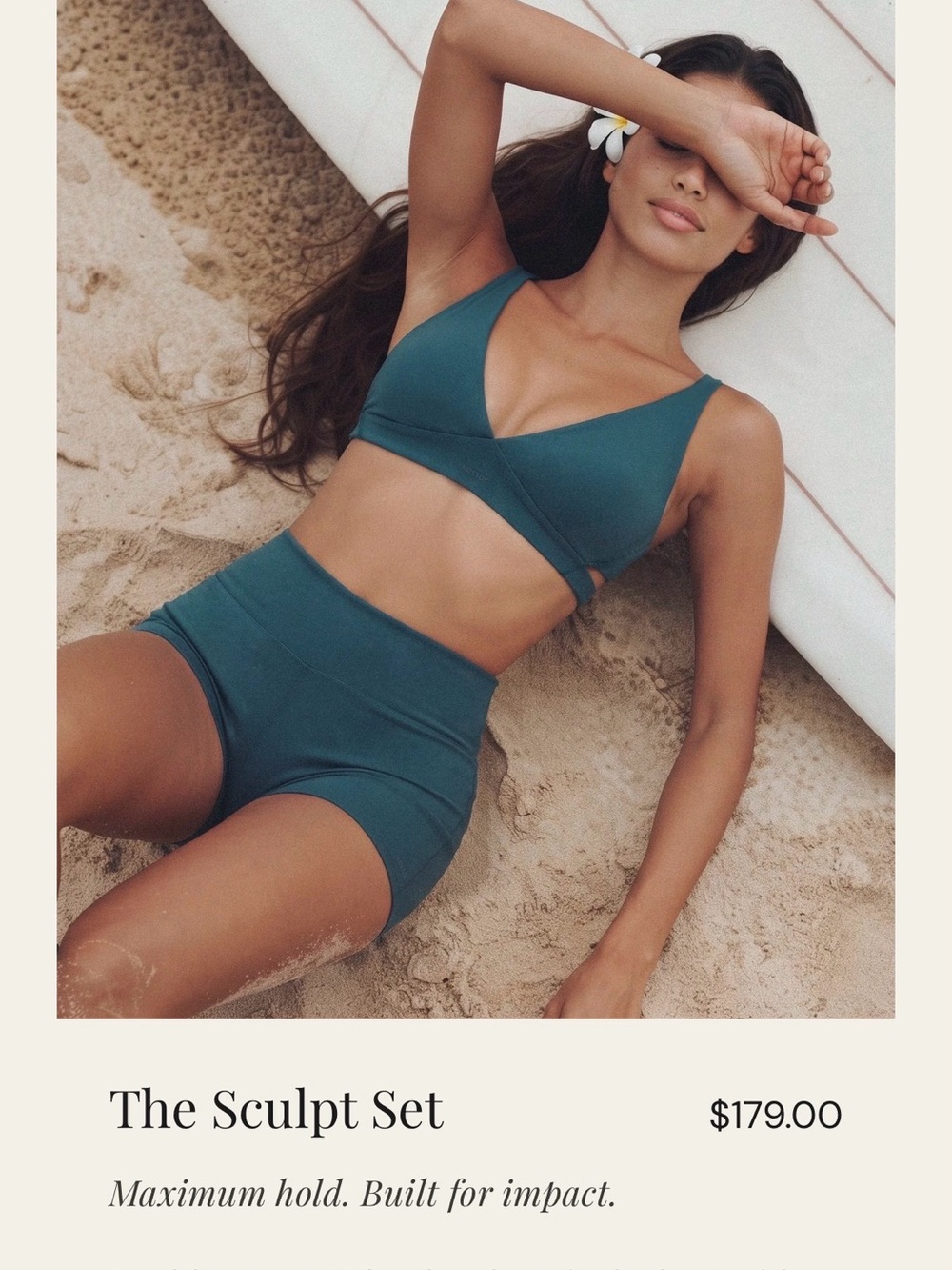 The Sculpt Set - Teal Women's Swim & exercise Set